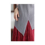 艶めくパールの花コサージュ付きアシンメトリープリーツトップス レディース | Sawa a la mode | 詳細画像25