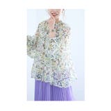 小鳥が集う艶やかなお花畑のシアーシャツブラウス レディース ファッション | Sawa a la mode | 詳細画像12