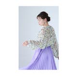 小鳥が集う艶やかなお花畑のシアーシャツブラウス レディース ファッション | Sawa a la mode | 詳細画像14