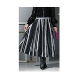 ランダムストライプのタフタスカート レディース ロング | Sawa a la mode | 詳細画像8