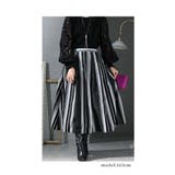 ランダムストライプのタフタスカート レディース ロング | Sawa a la mode | 詳細画像9