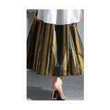 ランダムストライプのタフタスカート レディース ロング | Sawa a la mode | 詳細画像14