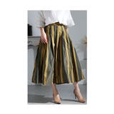 ランダムストライプのタフタスカート レディース ロング | Sawa a la mode | 詳細画像15