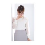美しく透ける袖レースの綺麗めニットトップス レディース ファッション | Sawa a la mode | 詳細画像29