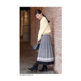 クラシカルな千鳥格子柄ニットプリーツスカート レディース ファッション | Sawa a la mode | 詳細画像7