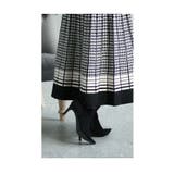 クラシカルな千鳥格子柄ニットプリーツスカート レディース ファッション | Sawa a la mode | 詳細画像10