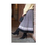 クラシカルな千鳥格子柄ニットプリーツスカート レディース ファッション | Sawa a la mode | 詳細画像11