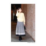 クラシカルな千鳥格子柄ニットプリーツスカート レディース ファッション | Sawa a la mode | 詳細画像12
