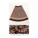 クラシカルな千鳥格子柄ニットプリーツスカート レディース ファッション | Sawa a la mode | 詳細画像14