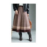 クラシカルな千鳥格子柄ニットプリーツスカート レディース ファッション | Sawa a la mode | 詳細画像24