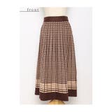 クラシカルな千鳥格子柄ニットプリーツスカート レディース ファッション | Sawa a la mode | 詳細画像25