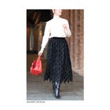 うっとり艶めくベロア調のリーフレーススカート レディース ファッション | Sawa a la mode | 詳細画像5 