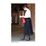 うっとり艶めくベロア調のリーフレーススカート レディース ファッション | Sawa a la mode | 詳細画像13 