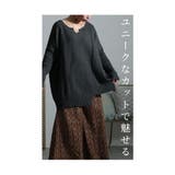 大人なモードさ漂う切替ジャガードニット トップス レディース | Sawa a la mode | 詳細画像5