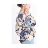 ストーン煌めく青い薔薇の起毛ニットトップス レディース ファッション | Sawa a la mode | 詳細画像16 