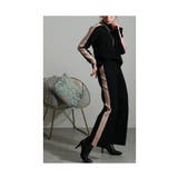スポーティを添えるサイドラインニット地セットアップ レディース ファッション | Sawa a la mode | 詳細画像19