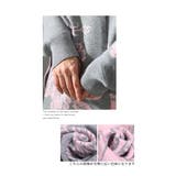 大輪の薔薇を着飾るスリーブ付きニットストールカーディガン レディース ファッション | Sawa a la mode | 詳細画像4