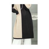モードなバイカラーの日本製ニットチュニック レディース ファッション | Sawa a la mode | 詳細画像18