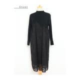 湧き上がる美麗レースの切替ニットワンピース レディース ファッション | Sawa a la mode | 詳細画像23