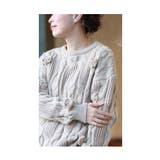 ぽこぽこ可愛いお花咲くニットトップス レディース ファッション | Sawa a la mode | 詳細画像13