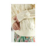 ぽこぽこ可愛いお花咲くニットトップス レディース ファッション | Sawa a la mode | 詳細画像18