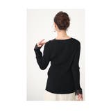 繊細なレースをあしらったVネックリブニットトップス レディース ファッション | Sawa a la mode | 詳細画像11