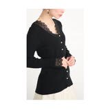 繊細なレースをあしらったVネックリブニットトップス レディース ファッション | Sawa a la mode | 詳細画像14