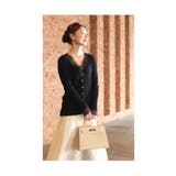 繊細なレースをあしらったVネックリブニットトップス レディース ファッション | Sawa a la mode | 詳細画像16