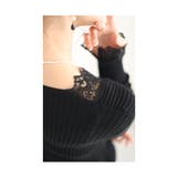 繊細なレースをあしらったVネックリブニットトップス レディース ファッション | Sawa a la mode | 詳細画像18