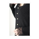 繊細なレースをあしらったVネックリブニットトップス レディース ファッション | Sawa a la mode | 詳細画像19