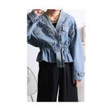 ヴィンテージな甘辛スタイルスタッズデニムジャケット アウター レディース | Sawa a la mode | 詳細画像3