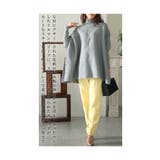 優雅なフェミニンを飾る花柄編みハイネックニット トップス レディース | Sawa a la mode | 詳細画像6