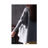 優雅なフェミニンを飾る花柄編みハイネックニット トップス レディース | Sawa a la mode | 詳細画像10