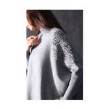 優雅なフェミニンを飾る花柄編みハイネックニット トップス レディース | Sawa a la mode | 詳細画像15