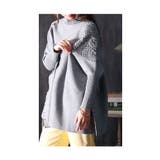 優雅なフェミニンを飾る花柄編みハイネックニット トップス レディース | Sawa a la mode | 詳細画像18