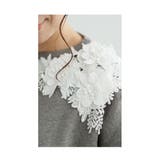 浮き立つ花モチーフレースのニットトップス レディース ファッション | Sawa a la mode | 詳細画像2 