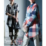 カジュアルスタイルの王道チェック柄シャツチュニック レディース ファッション | Sawa a la mode | 詳細画像1