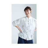ナチュラルな花刺繍が舞うレース襟コットンブラウス レディース ファッション | Sawa a la mode | 詳細画像3