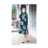 プリーツで腕周り楽々な花柄チュニックワンピース レディース ファッション | Sawa a la mode | 詳細画像16