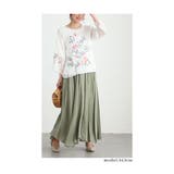 シフォンに咲く花刺繍のチャイナ風シャツブラウス レディース ファッション | Sawa a la mode | 詳細画像4