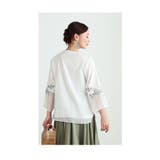 シフォンに咲く花刺繍のチャイナ風シャツブラウス レディース ファッション | Sawa a la mode | 詳細画像9