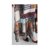 パッチワーク風柄合わせのふんわり袖ロングワンピース レディース ファッション | Sawa a la mode | 詳細画像19