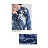 優美な花刺繍が咲くストライプ柄チュニック レディース ファッション | Sawa a la mode | 詳細画像4 