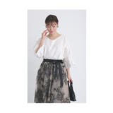 繊細刺繍が美しいリボン付きチュールスカート レディース ファッション | Sawa a la mode | 詳細画像17 