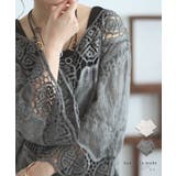 アシンメトリーな裾のカッティングレーストップス レディース ファッション | Sawa a la mode | 詳細画像1