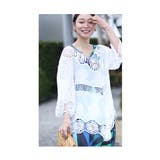 アシンメトリーな裾のカッティングレーストップス レディース ファッション | Sawa a la mode | 詳細画像8