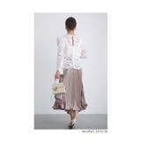 リンドウの花咲くエレガントな総レースブラウストップス レディース ファッション | Sawa a la mode | 詳細画像15