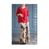 ヴィンテージ感じるシボ感花柄かぎ編みレーストップス レディース ファッション | Sawa a la mode | 詳細画像3 