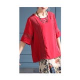 ヴィンテージ感じるシボ感花柄かぎ編みレーストップス レディース ファッション | Sawa a la mode | 詳細画像8 