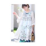 花模様浮き立つ透かし編みレースチュニック レディース ファッション | Sawa a la mode | 詳細画像15 